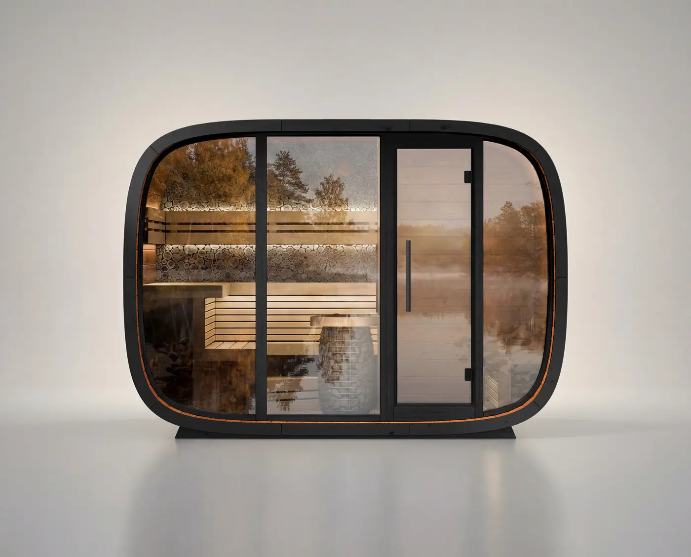 Sauna extérieur Leil® Round Cube Double 2.6