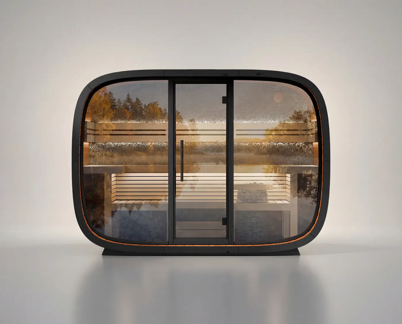 Sauna extérieur Leil® Round Cube Relax 2.0